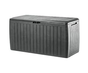 KADAX Boîte de rangement en plastique de 290 l avec poignées et fermeture - 116,6 x 47 x 59,5 cm