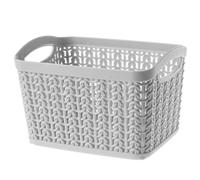 KADAX Boîte de Rangement en Plastique, Panier de Stockage à Conception Ouverte (Gris, 1.5L)