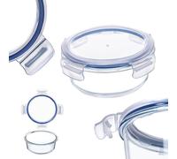 KADAX Boîte en Verre avec Clips de Fermeture pour Conservation Alimentaire, Récipient Transparent avec Couvercle Hermétique (Rond, 950 ml)