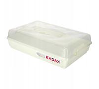 KADAX Bol à tarte "Ovada", Boîte à tarte avec couvercle, 43cm, Crème