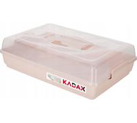 KADAX Bol à tarte "Ovada", Boîte à tarte avec couvercle, 43cm, Rose