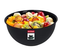 KADAX Bol en plastique, saladier, bol à mélanger empilable, bol en plastique, bol de cuisine, bol de service rond pour cuisine, salade, pâte, passe au lave-vaisselle (2L, anthracite)