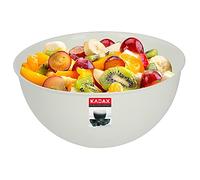 KADAX Bol en plastique, saladier, bol à mélanger empilable, bol en plastique, bol de cuisine, bol de service rond pour cuisine, salade, pâte, passe au lave-vaisselle (5L, crème)
