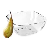 KADAX Bol en verre, saladier carré résistant, bol à salade de 3 tailles différentes, bol transparent pour fruits (20 cm)