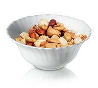 KADAX Bol en verre trempé, bol, coupe à fruits, saladier, bol à dessert, bol à céréales, bol à soupe, bol à goûter, va au lave-vaisselle (∅ 13 cm, blanc)