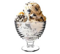 KADAX Bols à dessert avec pied, verres à glace, verres à glace, coupes à glace, verres à dessert, pour crème glacée, entrées, desserts et fruits (ondulé)