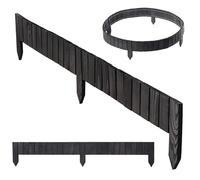 KADAX Bordure de jardin en bois, 114 x 10 cm, bordure de parterre, délimitation de parterre, clôture de jardin flexible, clôture de jardin, clôture pour jardin, délimitation de parterre flexible, bord