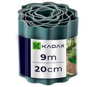 KADAX Bordure de pelouse 20 cm x 9 m - Bordure de parterre en plastique flexible - Bordure de parterre - Bordure de tonte - Bordure de pelouse