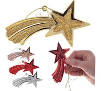 KADAX Boules de Noël en plastique, étoiles, 4 pièces