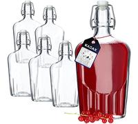 KADAX bouteille de Liqueur de Fruits avec Bouchon à étrier, Bouteille Robuste en Verre à Soude
