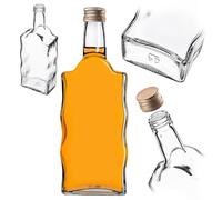 KADAX bouteille en verre 500ml - Petites bouteilles vides à bouchon vissant pour liqueurs, sirops & condiments