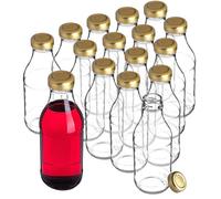 KADAX Bouteille en verre de jus 330 ml avec bouchon à vis pour bouteilles de jus pour jus teintures 16x