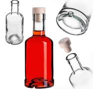 KADAX Bouteille en verre pour alcool 250 ml avec bouchon synthétique 1p.
