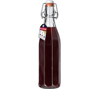 KADAX Bouteille universelle avec fermeture à étrier "Tore", bouteille en verre, bouteille de jus, transparent, 750 ml, 1 pièce