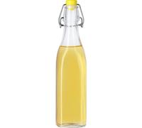 KADAX Bouteille universelle avec fermeture à étrier "Tore", bouteille en verre, bouteille de jus, transparent, 500 ml, 1 pièce
