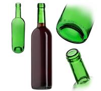 KADAX Bouteilles de vin vides en verre sans bouchon - 750 ml - Pour vin, liqueurs et spiritueux - À remplir - Vert