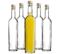 KADAX bouteilles en verre 500ml avec bouchon à vis Joonis - bouteilles vides à remplir pour jus, sirop, huile et liqueur, conservation alimentaire