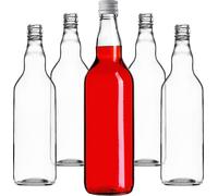 KADAX Bouteilles en verre à remplir, 700ml, 10 pièces, bouteilles de liqueur vides avec bouchon à vis, bouteilles de jus de fruits