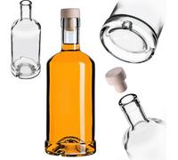 KADAX Bouteilles en verre avec bouchon, 500ml, 10 pièces, bouteilles vides pour remplir des liqueurs et du vin
