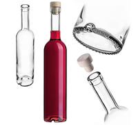 KADAX Bouteilles en verre de 500 ml, 1 pièce, bouteilles de liqueur avec bouchon, bouteilles vides pour remplir jus, liqueur, huile, vinaigre, vin ou sirop, bouteilles de vin en verre