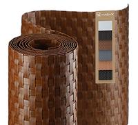 KADAX Brise-vue pour balcon, terrasse, clôture, brise-vue résistant aux intempéries, en rotin PE, vendu au mètre, toile de balcon avec serre-câbles, clôture brise-vue (1 x 1 m, jaune miel)