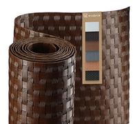 KADAX Brise-vue résistant aux intempéries, en rotin synthétique, toile 1 x 1 m, marron clair, vendu au mètre