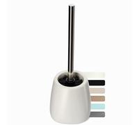 KADAX Brosse WC et récipient - Brosse WC avec Manche Plus Long - Brosse WC en céramique - 12 x 36 cm - Brosse WC pour Une Toilette Propre - Série Pastello (crème)