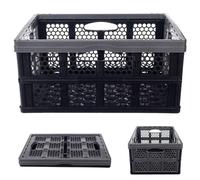 KADAX Caisse pliante en plastique - 47 x 34 x 21 5 cm - Avec poignées - Panier pliable - Panier de rangement pour bureau