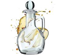 KADAX Carafe à huile avec anse, bouteille d'huile avec bouchon, bouteille en verre pour épices liquides, distributeur d'huile en verre de qualité supérieure, carafe en verre à remplir (1 x 100 ml)