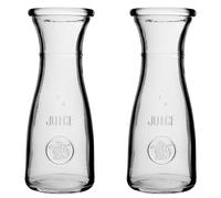KADAX Carafe sans couvercle en verre, carafe à eau universelle, carafe à eau, carafe en verre, carafe à boisson, pour tous types de jus, carafe à vin (250 ml 2 pièces)