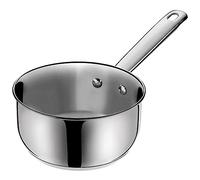 KADAX Casserole de 1 l, en acier robuste, marmite à lait avec manche long et bord versant, casserole avec poignée, casserole à beurre, marmite à sauce (argent 2/14 cm)