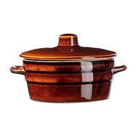 KADAX Casserole en céramique avec poignées latérales et couvercle, passe au lave-vaisselle, pot en céramique, fait à la main, marmite pour concombres, 1 l