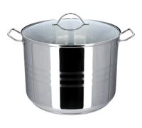 KADAX Casserole haute de 18 l avec couvercle, marmite à soupe en acier inoxydable, polyvalente pour tous les types de feux, marmite à viande, marmite à légumes