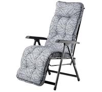 KADAX Chaise de jardin avec repose-pieds - Chaise longue avec coussin - Chaise longue pliable avec dossier réglable - Fauteuil de jardin relaxant - Gris