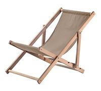 KADAX Chaise Longue Pliable en Bois pour se Détendre Confortablement à la Plage, sur Le Balcon ou dans Le Jardin, Transat Pliant d'Extérieur (Beige)