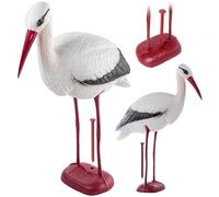 KADAX Cigogne de Jardin à Clapet en Plastique - Protection de Héron, Décoration Anti-Oiseaux pour Étang - Effrayant les Oiseaux (78 cm) K5314