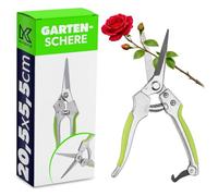 KADAX Ciseaux à rosiers avec lame fine de 65 mm - Ciseaux de coupe de précision en acier au carbone - Ciseaux à fleurs avec poignée antidérapante