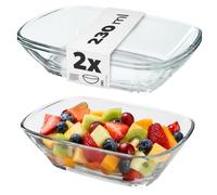 KADAX Classic Lot de 2 bols en verre de 230 ml pour repas et fêtes (14,3 x 10,5 cm)