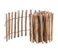 KADAX Cloture a Piquets en Bois de Noisetier pour Jardin, Ganivelle Naturelle et Durable pour Delimitation de l'Espace Exterieur (4-6 cm, 50 x 500 cm)