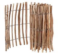 KADAX Cloture a Piquets en Bois de Noisetier pour Jardin, Ganivelle Naturelle et Durable pour Delimitation de l'Espace Exterieur (4-6 cm, 100 x 500 cm)