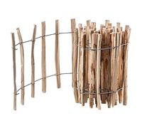 KADAX Cloture a Piquets en Bois de Noisetier pour Jardin, Ganivelle Naturelle et Durable pour Delimitation de l'Espace Exterieur (7-9 cm, 50 x 500 cm)