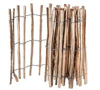 KADAX Cloture a Piquets en Bois de Noisetier pour Jardin, Ganivelle Naturelle et Durable pour Delimitation de l'Espace Exterieur (7-9 cm, 90 x 500 cm)