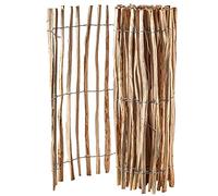 KADAX Cloture a Piquets en Bois de Noisetier pour Jardin, Ganivelle Naturelle et Durable pour Delimitation de l'Espace Exterieur (4-6 cm, 120 x 500 cm)