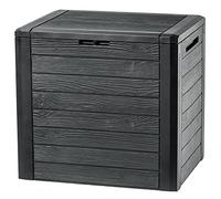 KADAX Coffre de jardin 140 L - Boîte de rangement en plastique pour coussins, jouets et accessoires de siège, pour jardin et terrasse (anthracite)