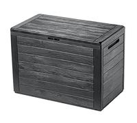 KADAX Coffre de jardin 190 L - Boîte de rangement en plastique pour coussins, jouets pour enfants et coussins de siège, pour jardin et terrasse (anthracite)