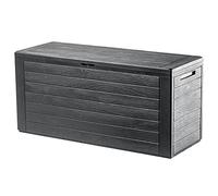 KADAX Coffre de jardin 280 L - Boîte de rangement en plastique pour coussins, jouets pour enfants et coussins de siège, pour jardin et terrasse (anthracite)