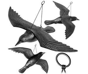 KADAX Corbeau Anti-Pigeon en Plastique, Épouvantail Efficace pour Repousser Les Oiseaux, Préservant Jardin et Balcon Contre Les Intrusions des Pigeons (1 Pièce)