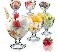 KADAX Coupe à glace en verre "Snag", coupes à glace, verres à glace, coupes pour desserts, verres à glace, 300 ml, 6 pièces