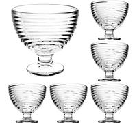 KADAX Coupe à glace pour dessert, coupe en verre, 300 ml, set à dessert, 6 pièces