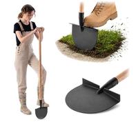 KADAX Coupe-bordure de pelouse avec long manche en bois et lame en acier trempé, outil de jardin pour une séparation précise des bords de pelouse, coupe-bordure (avec poignée)